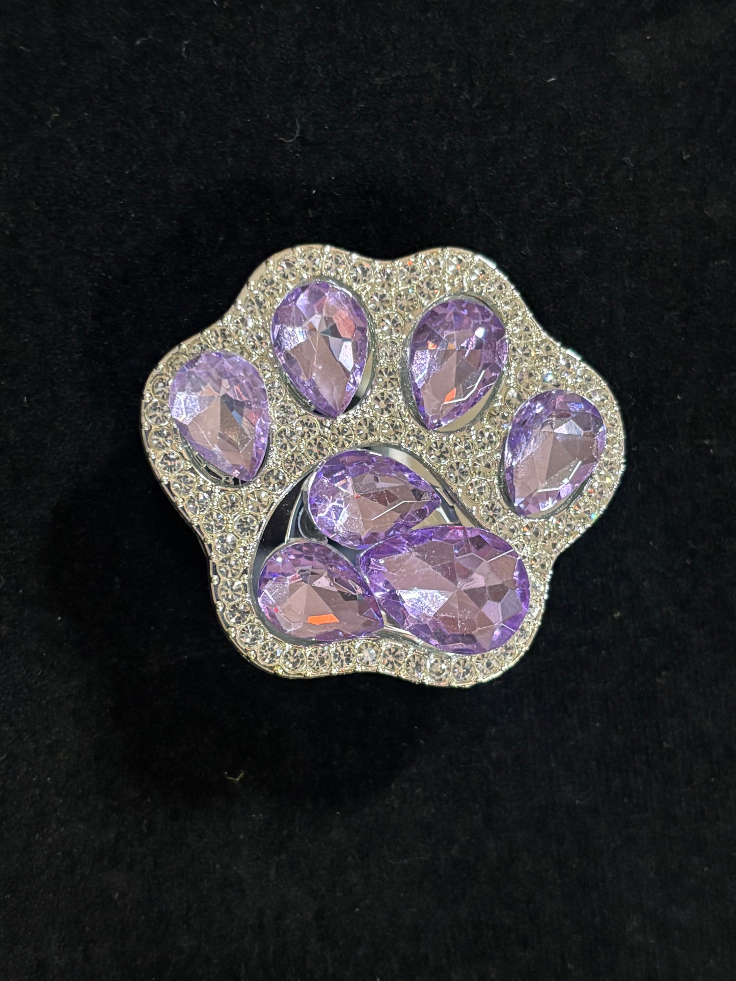 Purple Paw BLING Pop Socket!