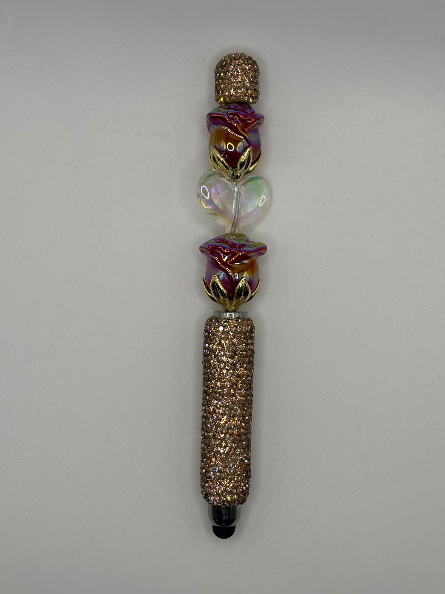 Rose Rhinestone Touchscreen Stylus