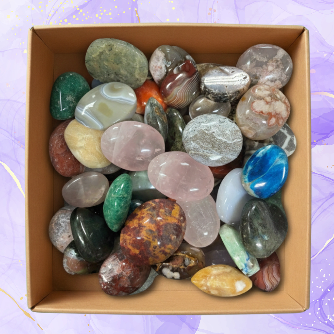 Natural Stone Palm Stones Bundle