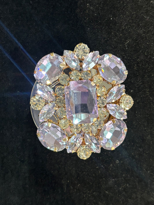Super Bling light Purple and Rhinestone 3M Pop Socket