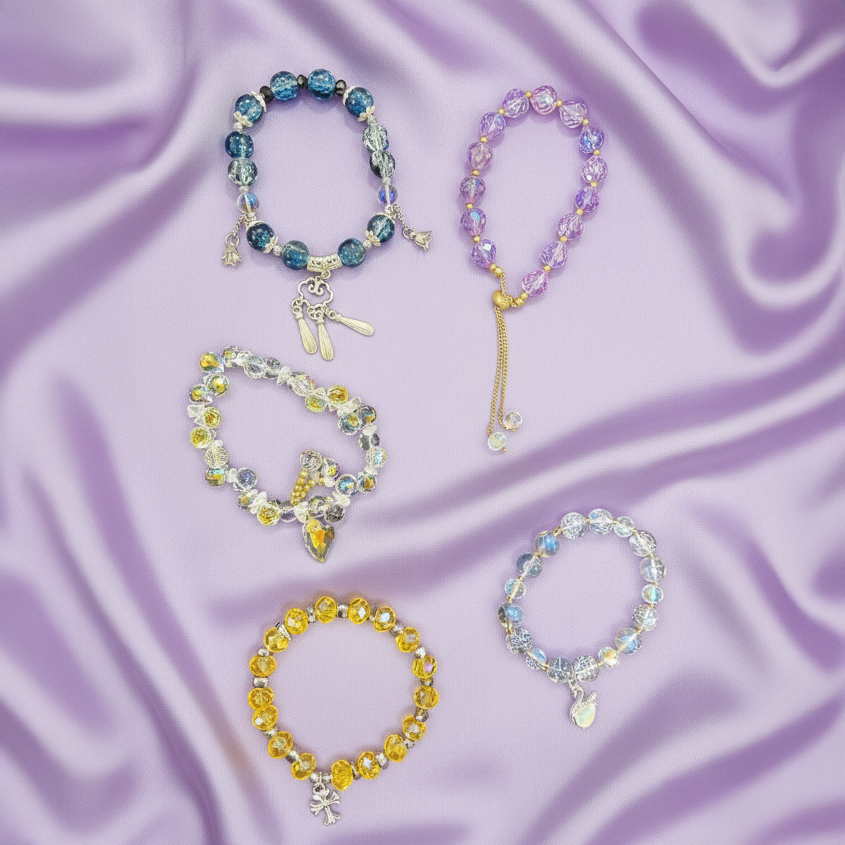 Glass Beaded Bracelets Bundle